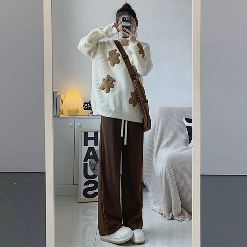 Вельветовые демисезонные штаны, утепленные осенние леггинсы, высокая талия, подходит для подростков, свободный прямой крой