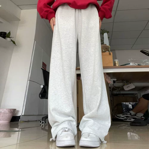 Осенние штаны для отдыха, высокая талия, свободный крой, подходят для подростков