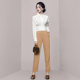 High-end professional suit design sense short chic top shirt slimming foreign style age-reducing two-piece trousers autumn style