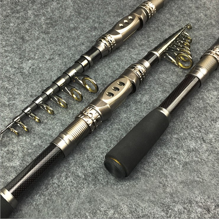 Carbon sea pole pole pole pole pole pole sub - hard and short sea pole 1 8 m 2 4 m rod