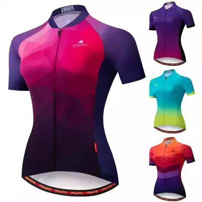 MILOTO cycling clothes women mountain road bike clothes summer short sleeve top quick-dry women riding top
