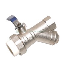 Foshan Rifeng ppr water pipe floor heating heating brass filter live ball valve nickel Q32 * 1F-DN25 silk teeth