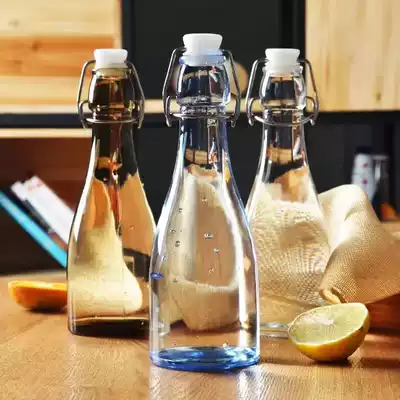 Wine glass bottle storage bottle enzyme bottle milk bottle bubble wine bottle red wine bottle sealed bottle