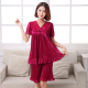 Summer đá đồ ngủ womens satin sexy sling lỏng lẻo vừa vặn cỡ lớn pajama váy trong một gia đình chiếc váy không tay ren.