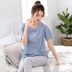 chị Fat Pyjama womens mỏng đất phụ nữ phù hợp với mùa hè thoải mái ngày nóng tay áo ngắn mỡ xu hướng mm kích thước lớn 200 pounds. 