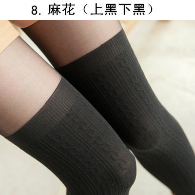 Phụ nữ cá tính mở giả mùa xuân và mùa thu cao vớ dễ thương mùa xuân pantyhose mùa hè jumpsuit phim hoạt hình dính liền Hàn Quốc.