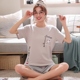 Fresh 2019 Womens Summer Set New Walk Dorm hồng mỏng Ngủ Nghỉ ngơi Ingenal Pajama ngắn tay áo.