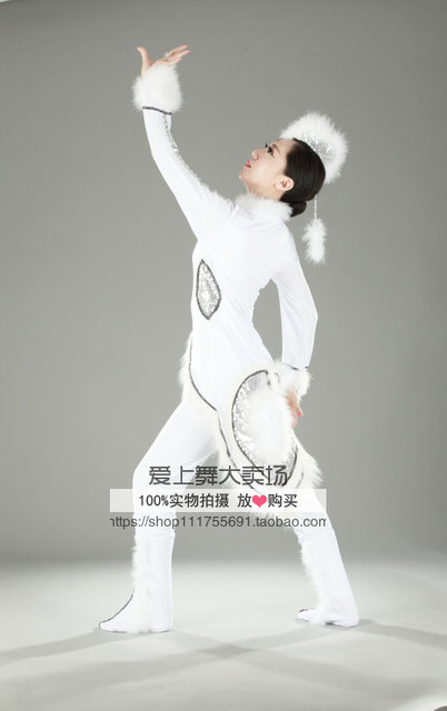 ໃໝ່ 2022 ການເຕັ້ນສຳລັບຜູ້ໃຫຍ່ Moon Fox Chant Performance Costumes ການເຕັ້ນແບບທັນສະໄໝຂອງເດັກນ້ອຍ Fox White ຊຸດການສະແດງ Fox