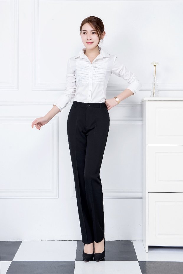 Xuân 2016 hè chân thẳng quần phù hợp với quần nữ quần âu giản dị dụng cụ chuyên nghiệp phù hợp với quần tây quần công sở - Khởi động cắt quần jean nữ lưng cao