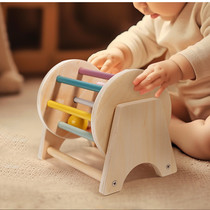 Mengs infant early teaching desktop rolling drum baby hand-eye coordination fine action training training toy 6M 