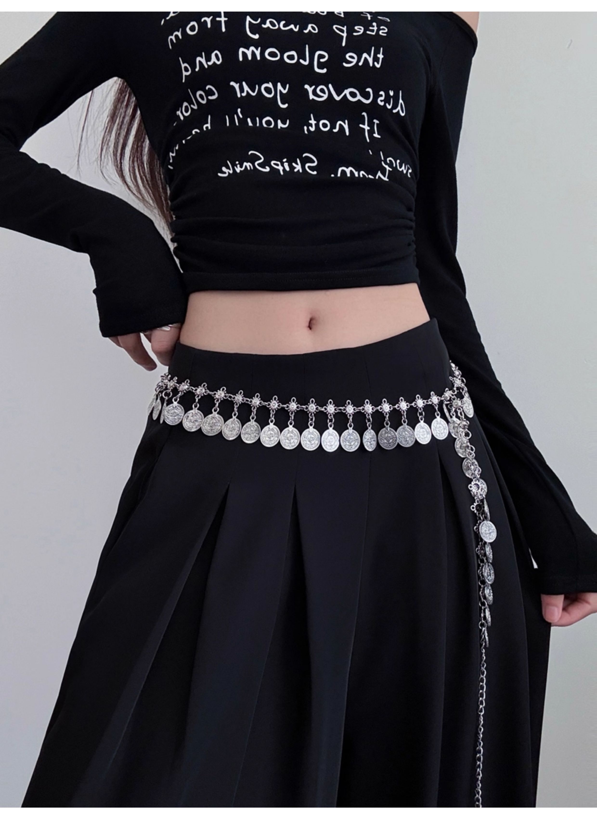 Tassel Waist Chain for Women, Designer Chain to Match Skirts, Ethnic Style Versatile Belt, Y2K Hot Girl Belt Decorative Accessory — تصویر 1