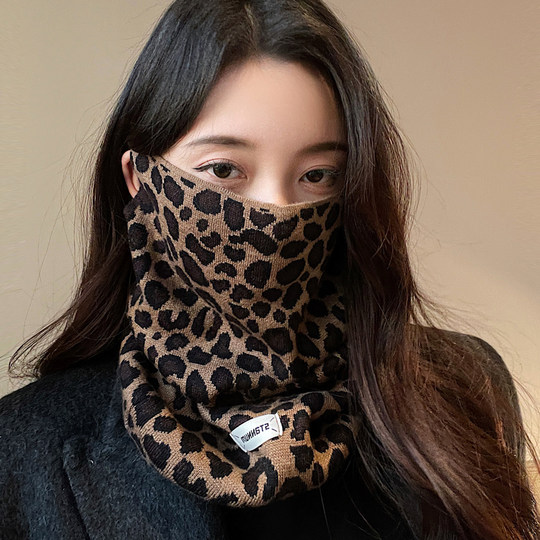 围脖女秋冬季挂耳防风面罩骑行保暖防寒高颜值口罩百搭护颈脖套