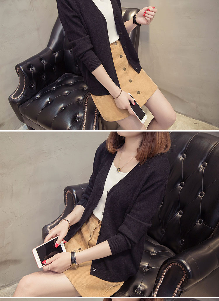 Áo len cardigan ngắn mùa thu nữ 2019 Áo len mới của Hàn Quốc Áo khoác lửng - Đan Cardigan áo lên