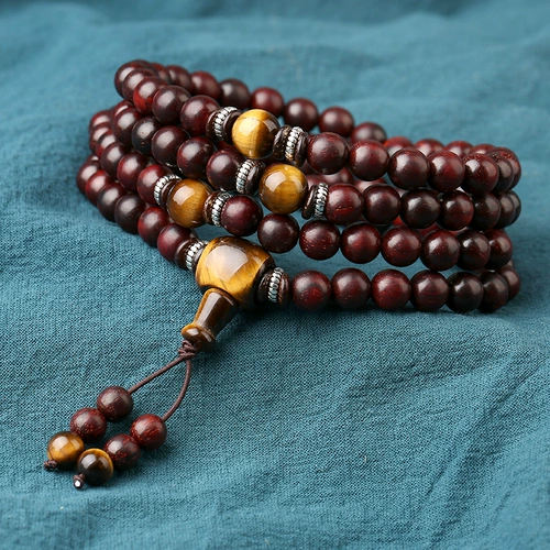 Оригинальный браслет из старинного материала из розового дерева, натуральные четки из круглых бусин подходит для мужчин и женщин для влюбленных, 108 бусин