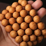 Портативные четки бодхи, браслет, четки из круглых бусин из грецкого ореха подходит для мужчин и женщин