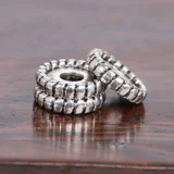 Металлические бусины, аксессуары, четки из круглых бусин из грецкого ореха, четки бодхи, аксессуар, ювелирное украшение, браслет, золото и серебро