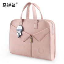 Mais Shark Notebook Bag Women Apply Huawei 13 3 Small New 14 Inch Women Apple HP 15 6 Inch Game This Deliver y7000 Laptop Bag Lady Shock Absorbing Briefcase Single Shoulder