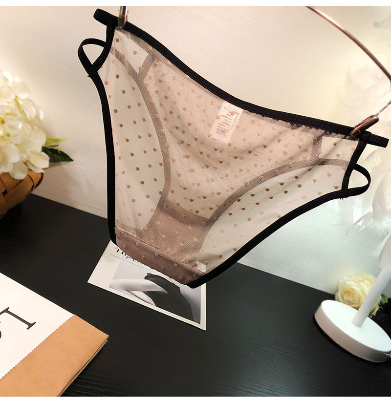 物 Quần lót ren nhẹ gợi cảm Phụ nữ Cotton eo thấp Tóm tắt thoải mái lưới trong suốt sịp