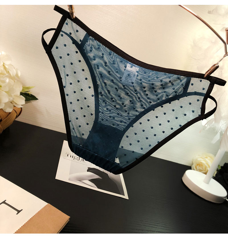 物 Quần lót ren nhẹ gợi cảm Phụ nữ Cotton eo thấp Tóm tắt thoải mái lưới trong suốt sịp