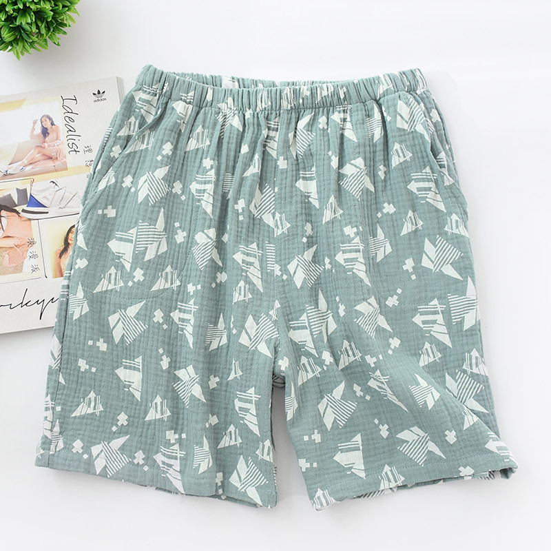 Đàn ông và phụ nữ cặp vợ chồng ngủ quần mùa hè ngủ bông vải crepe mỏng phần lớn kích thước lỏng nhà quần short cotton - Quần tây quần tây nữ lưng cao