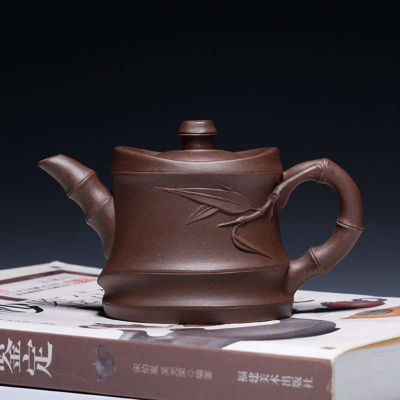 紫砂壷 宜興 竹筐壺 泡茶壺 茶器 藏壺天下宜興竹節紫砂壺純手工泡茶壺家用紫砂茶具小茶壺