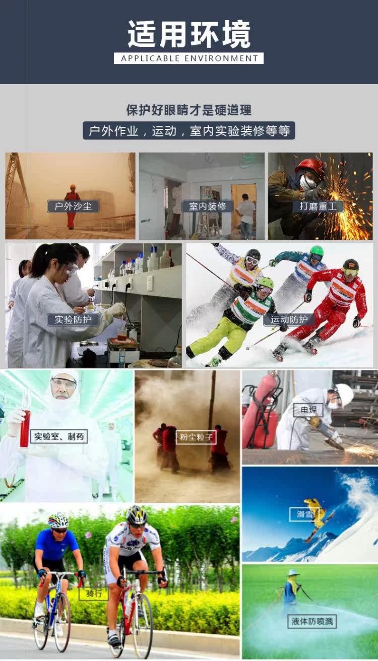Очки для водителя 防雾护目镜骑行防尘防风沙镜男女防冲击防护眼镜 工业劳保防护镜