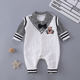 Baby autumn clothes male one-piece clothes clip cotton outerwear foreign style 6-12 months baby clothes autumn and winter going out hugging rompers