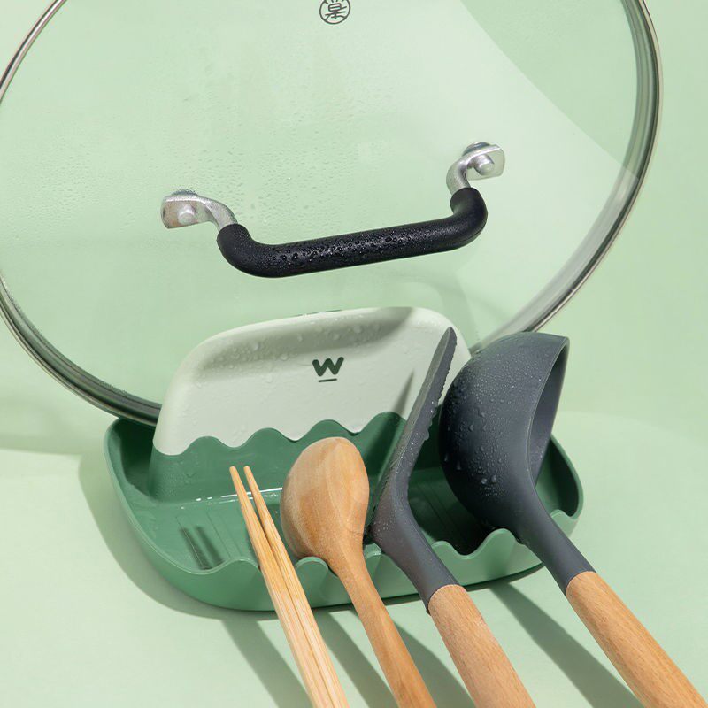 Pot cover frame sitting household multi-function kitchen pan roof totatoscoop cushion chopsticks to collect countertop shelf
