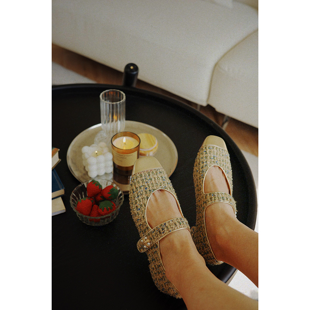 IORE×GS Original Cat Flower Doug Mary Jane Sky Shoes 2022 Spring New Shoes Shoes