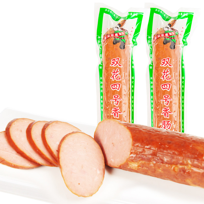 Double flower card] No. 4 sausage 350g Benxi Produce Double Flower Sausage 5 aromas halibut zero food Northeast garlic flavor sausage
