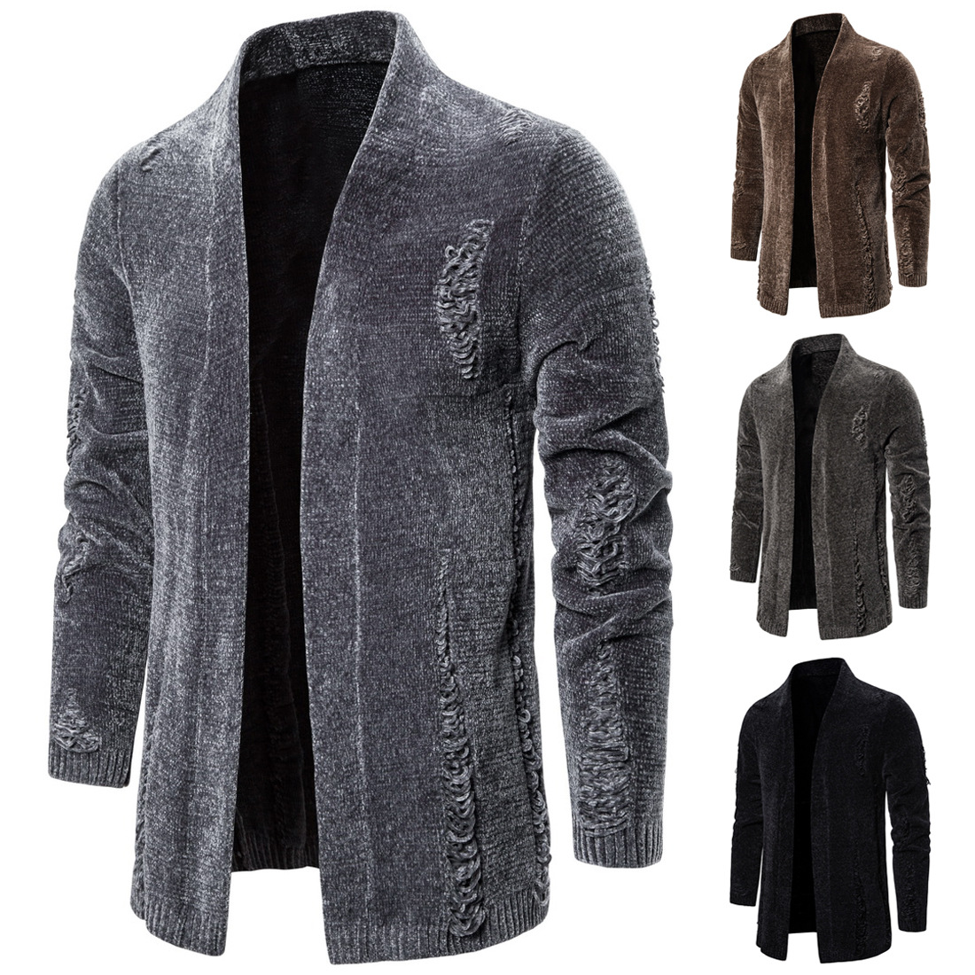 2020 New Luxury Design Men Sweater Knit Cardigan Coat ...