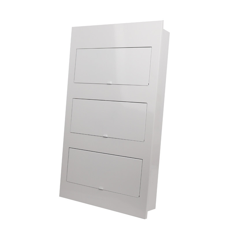 Three-Row 60-Position Distribution Box for Home Use, Concealed Installation, All-Steel, 72 Circuits, 54 Four-Row 80/96/45 Villa Surface-Mounted Large Box