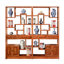 Bogo shelf solid wood Chinese style Elm Duobao Pavilion rack display cabinet display cabinet antique rack tea shelf ornaments