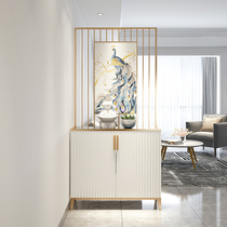 Light luxury screen partition modern simple living room by wall shutdown shoe cabinet in one new Chinese double-sided entry room cabinet