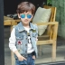 Quần áo bé trai denim vest vest trong áo khoác bé trai lớn 2018 mùa thu bé trai lỗ vest vest