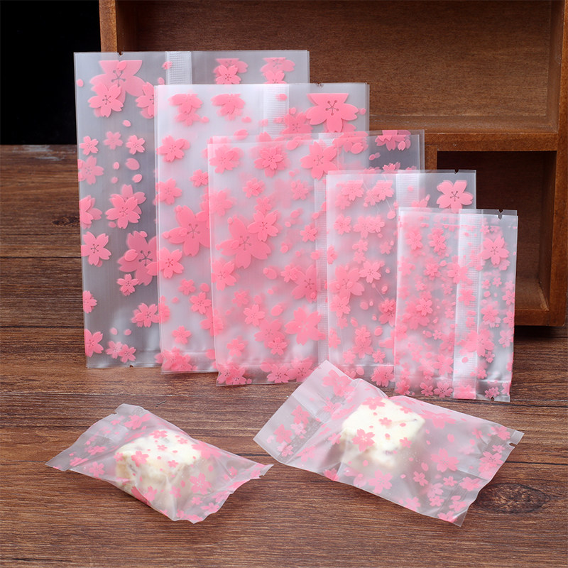 Baking Mooncake Bag Cookie Bags Cherry Blossom Scrub Machine Bags Cattle Roll Cake Yolk Crisp Packaging Bag