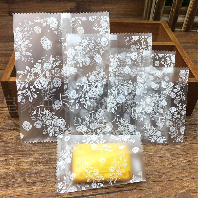 Frosted Transparent Rose Machine Seal Bag Baking Biscuit Mooncake Bag Serrated Snowflake Ghee Fruit Slice Flower Tea Packing Bag