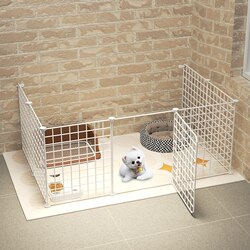 Dog Fence Household Anti-Jailbreak Small Size Dogs Fence Free Splicing Gate Teddy Bichon Dog Cage Pet Guardrail