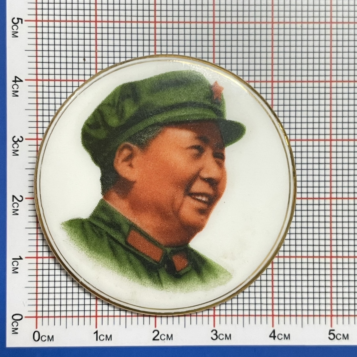 President of Cultural Revolution Mao President Like Zhang Fujian Provincial Revolutionary Committee Porcelain Zhang diameter 4 3 cm