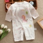 Mùa hè em bé sợi cotton dài tay jumpsuit mùa hè mỏng phần quần áo sơ sinh cho bé romper đồ ngủ một mảnh mùa hè - Áo liền quần quần áo trẻ em cao cấp