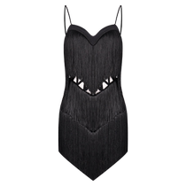 YES Latin Dance Wear Adult 2024 New Practice Wear Dance Skirt Cross Strap Tassel Suspender Dress YD89