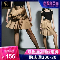 Trang phục khiêu vũ Dancebaby Latin dành cho nữ trưởng thành mới tập luyện quần áo mới nhảy tua nhảy nửa váy 668 - Khiêu vũ / Thể dục nhịp điệu / Thể dục dụng cụ giày khiêu vũ nam