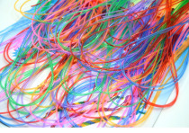 Childhood girl DIY handmade color hollow braided wire rope bright crystal hollow core plastic plastic silk thread 1 m