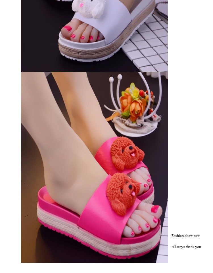 Mùa hè Hàn Quốc dễ thương dép dép và dép nữ mùa hè bánh xốp đáy dép và dép đi trong nhà sục nữ mũi nhọn