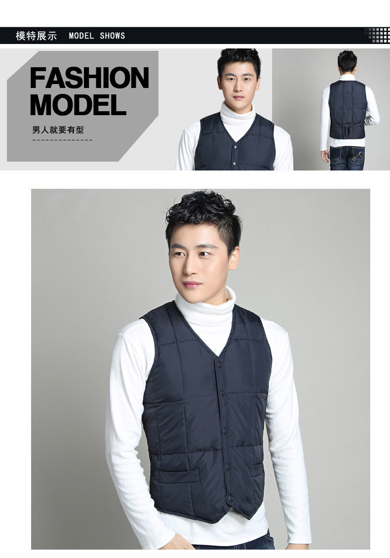 Débardeur homme gilet en nylon pour hiver - Ref 1588655 Image 11