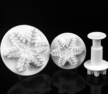 (Snowflake mold 3-piece set) turn candy cake tool spring embossing mold thick snowflake fine snowflake