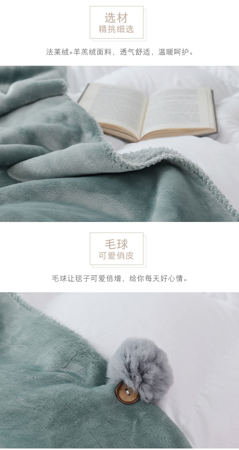 Winter giải trí sang trọng chăn trẻ em đôi chăn dày đa chức năng đầu gối chăn ngủ choàng chiếc áo khoác khăn choàng chăn - Ném / Chăn chăn nỉ văn phòng