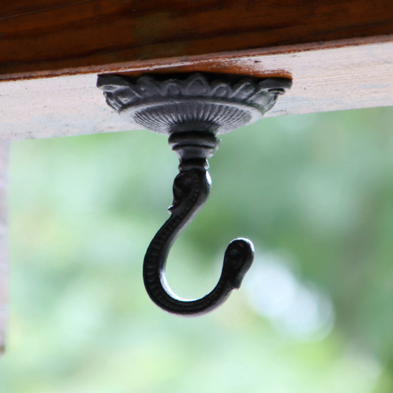 European-Style Ceiling Hook Cast Iron Home Hanging Basket Hook Retro Creative Craft Decoration Indoor Top Hanging Hook