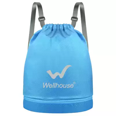 wellhouse drawstring backpack, dry and wet separation backpack, swimming, rafting, surfing, skiing, water entertainment