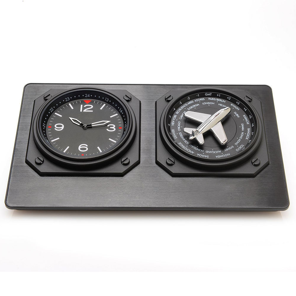 GMT Clock automatically adjusts GMT with turning aircraft Automatic conversion area Jetlag Desktop Clock